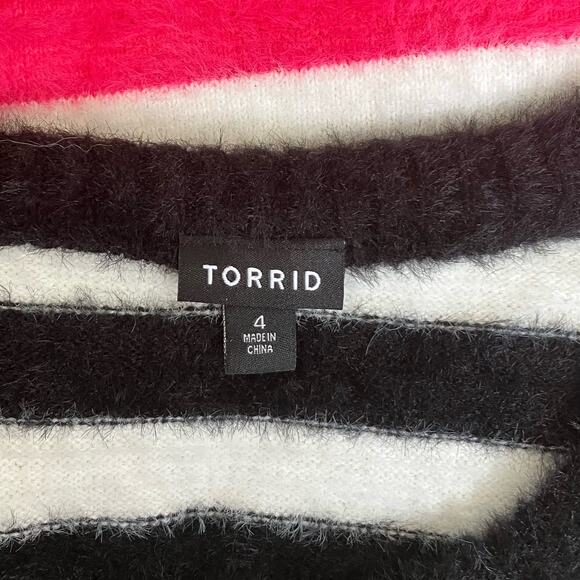 TORRID Colorful Striped Rainbow Sweater Plus Size 4 - Picture 5 of 6